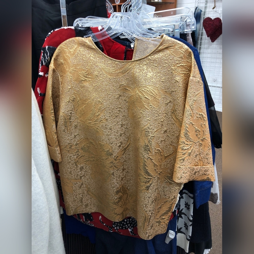 NWT Rochas golden oversized top